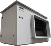 Gas fired heater for external installation on wall or roof, with axial fan for free blowing inside room - EOLO AE MIX