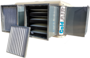 Evaporative air cooler with high efficiency air filters for large premises - ColdAir F-series